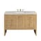James Martin Vanities Hudson 48in Single Vanity, Light Natural Oak w/ 3 CM Eternal Jasmine Pearl Top 435-V48-LNO-3EJP - alternate 1